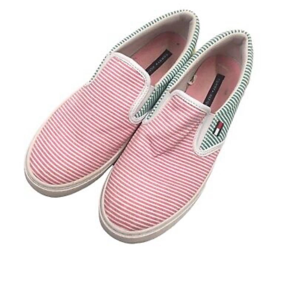 Tommy Hilfiger Striped Sneaker Women 8.5 Slip On - Picture 5 of 6